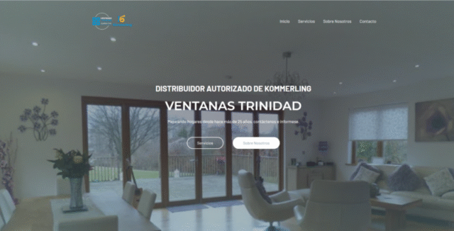 captura de la pagina web de ventanas trinidad