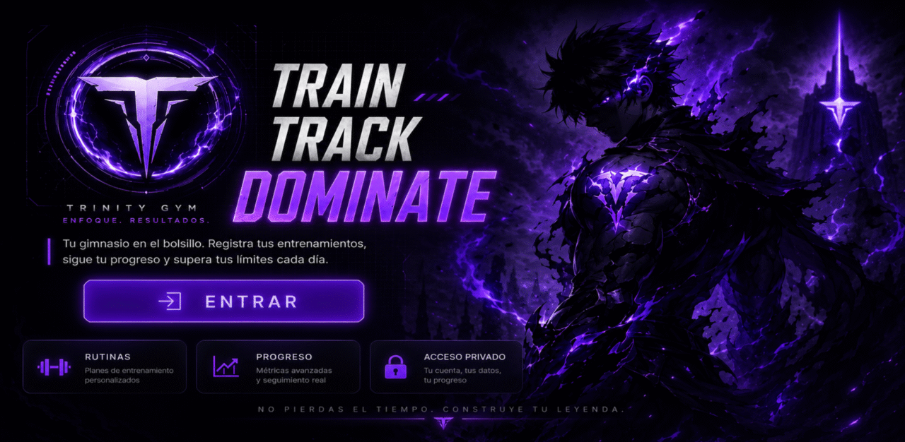 captura de la interfaz gymApp